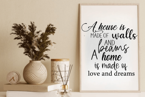 A House is Made of Walls and Beams a Home Graphics