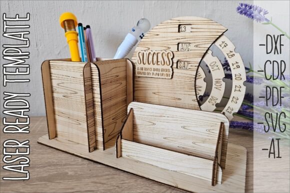 Calendar Laser Cut File for Modern Home Decor