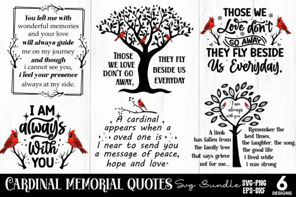 Cardinal Memorial Quotes SVG Bundle Review