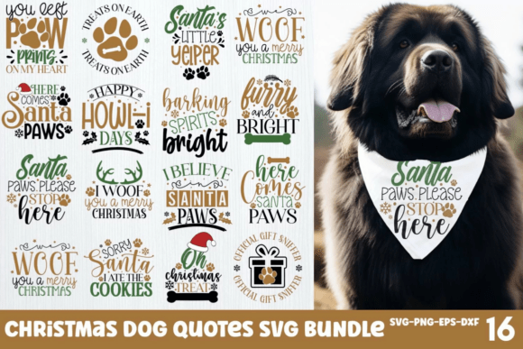 Christmas Dog SVG Bundle for Crafts and Graphics