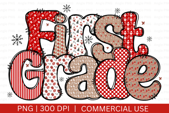 Christmas First Grade PNG for Crafts and Graphics