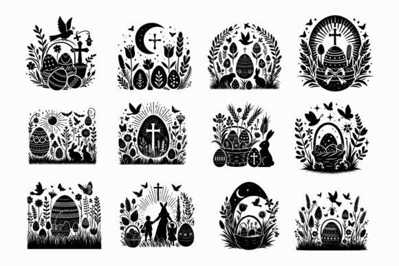 Easter Silhouette Vector Bundle Bunny SV – A Graphic Design Asset for Illustrations