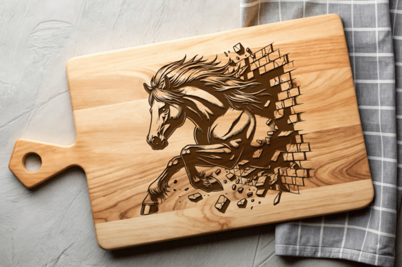 Horse 3D Illusion SVG DXF PNG