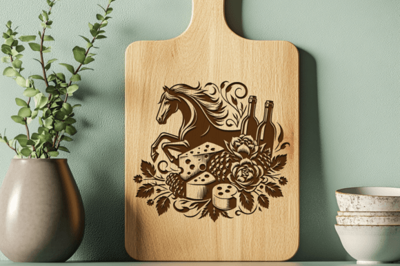 Horse with Flowers SVG DXF PNG for Crafts and Graphics