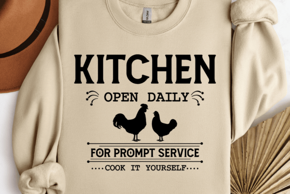 Kitchen Open Daily for Prompt Service SVG Design