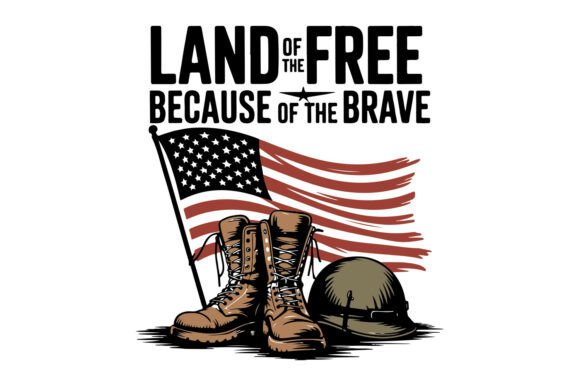 Land of the Free Brave Print Template for Crafts and Graphics