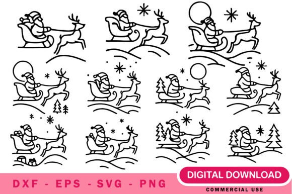 Sleigh Ride Scene SVG Bundle Review