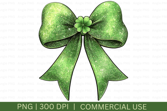 St. Patrickβs Day Coquette Bow: A Graphic Design Asset for Crafts